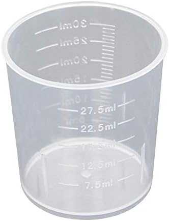 Бетомшин 9 парчиња 30мл Метрички Пластични Дипломирани Чаши, Лабораториски Чаши За Мерење Течност, Лабораториско Мерење Повеќенаменско Мешање
