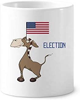 Демократско магаре подигнете знаме избори за избори за заби, држач за пенкало за пенкало, чаша за моливчиња за молив