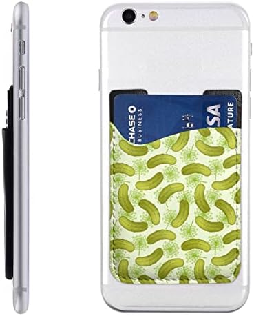 Суши копарски кисели краставички држач за телефонска картичка PU кожа кредитна картичка торбичка торбичка 3М лепила за сите паметни телефони
