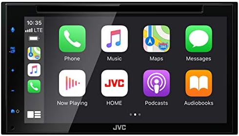 JVC KW-V66BT Apple CarPlay Android Auto Dvd / CD Плеер w/ 6.8 Капацитивен Екран на Допир, Bluetooth Audio И Без Раце Повик, Mp3 Плеер,