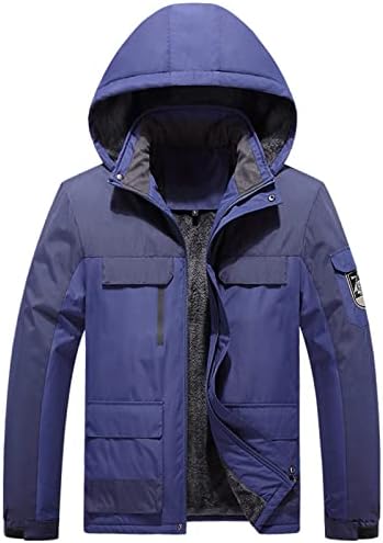ADSSDQ MENS LEATHERATE јакна, туника зимска колк ветерница човек со долг ракав дома крзно обложено удобно палта палто во боја блокада6