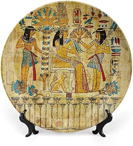 Стариот египетски папирус Смешна коска Кина Декоративна чинија околу керамички плочи занает со приказ за домашна канцеларија