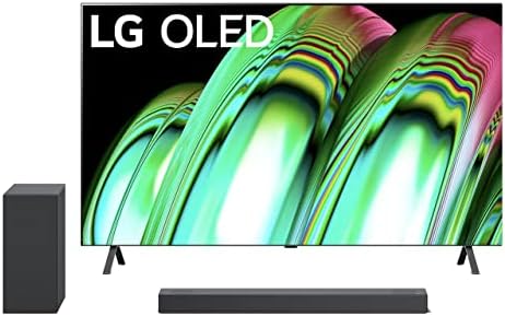 LG 55-инчен класа OLED A2 Series 4K Smart TV со вграден Alexa вграден OLED55A2PUA S90QY 5.1.3CH звук лента w/центар за пожар,