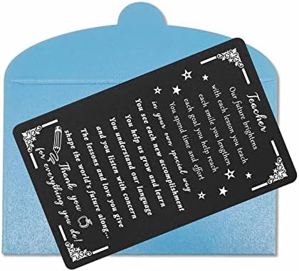 Подароци за наставници за жени или мажи - подароци за благодарност на наставниците уникатни, врежана картичка за паричник за наставник,