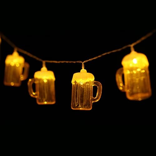 Karlak 10ft 20 Lled Christmas Brew Peer String Lights Декоративни самовила светла предводени светла за удирање и светло светло за фестивали Велигденски карневалски забави