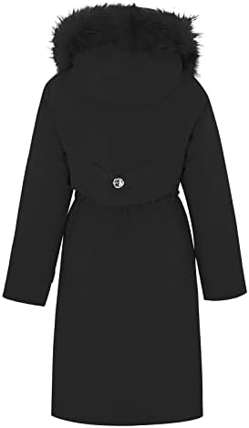 Зимска облека за жени 2022 лабава цврста боја со капи, еден палто Три начини да се носи долго задебелен памук на Пајсли
