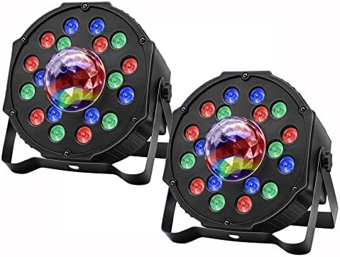 Kukfody диско топка светло за забави 18+3 фази светла RGB DJ Lighting LED забава Strobe затворен пар 7 ch dmx звук активиран нагоре за настани