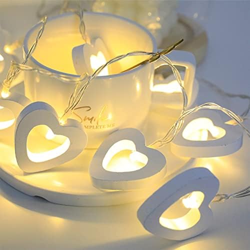 DBYLXMN LED дрвена loveубовна моделирање ламба низа за свадбена прослава на Денот на вineубените, декорација на ламба во боја
