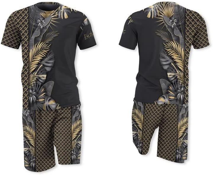 N/летен костум за кратки ракави за кратки ракави за летово спортска облека за кратки ракави за машки плажа панталони за маички
