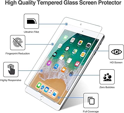 TSQ iPad 6 -та 5 -та генерација кутија 9,7 инчи за деца со заштитник на стаклен екран