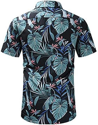 Машки Хавајски Цветни Кошули Лесни Копчиња Надолу Тропски Празнични Кошули За Плажа Секојдневна Летна Основна Блуза
