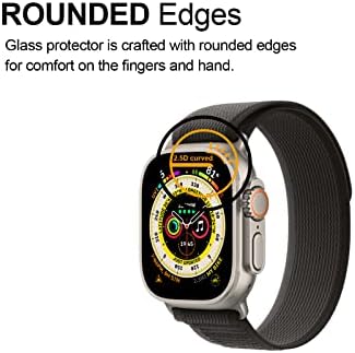 Супершилдз Заштитник На Екранот Против Отсјај Калено Стакло Дизајниран За Apple Watch Ultra Со Отпечаток Од Прст, Против Гребење,