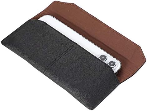 Мобилна телефонска торбичка се вклопува компатибилно со iPhone 11 Pro Max/XS Max Hoolter Belt Pouch Premium Guinine Fore Leather Hill, со кожена