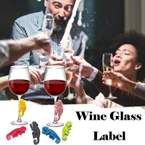 Организатор за шишиња Рак чаша чаша вино и силика црвен приврзок за препознавање гел гел етикета креативна кујна ， трпезариски бар