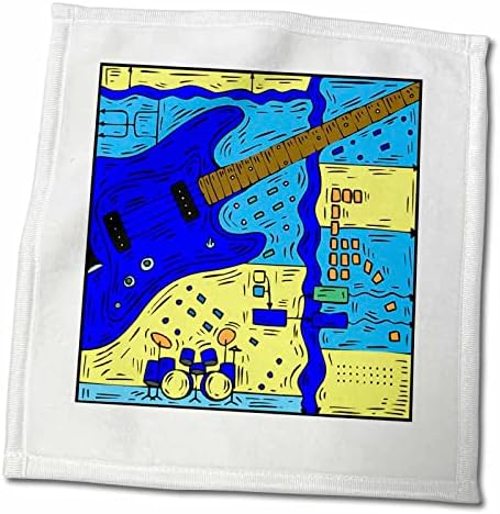 3drose Електрична гитара тапан Апстрактна колаж сина - крпи