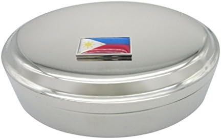 Тенки Гранични Филипини Знаме Приврзок Овална Ситница Накит Кутија