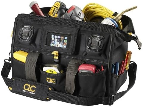 Прилагодено кожа A233 18-инчен 39 џеб Технички опрема стерео звучникот Мега торба со алатки за уста