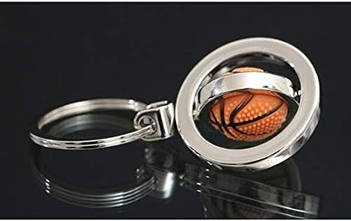 Офиски 3 парчиња кошарка од не'рѓосувачки челик/клучеви за топки за голф метални прстени за клучеви за приврзоци