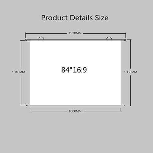 Екран за проекција 84 инчен преносен проектор Екран 16: 9 HD филмски екран преклопен за деловни состаноци Домашен театар Кино Проекција Екран
