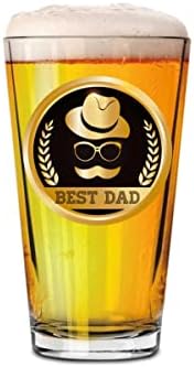 Најдобар Подарок За Тато отпечатен на 16 оз Пиво Стаклена Пинта Уникатна Идеја За Подарок За Татковците, Мажите, Него И Татковците