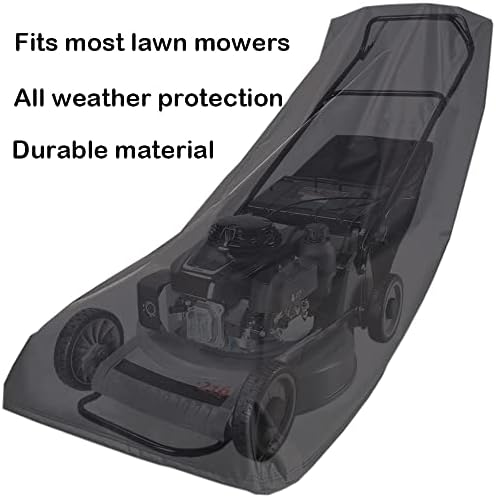 Amberr тревник за косилка за косилка со тешки 420d водоотпорен притисок за притискање на косилка, прикривање на тревници водоотпорна заштита на