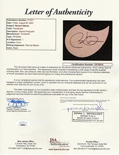 Претседателот Барак Обама потпиша автограм со целосна големина Фендер Акустична гитара w/Jamesејмс Спенс автентикација JSA COA