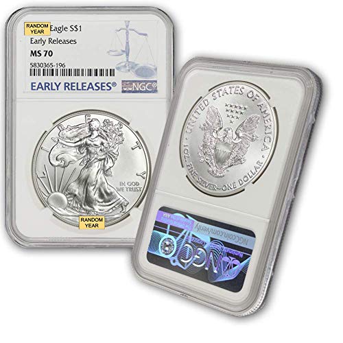 2006-Сегашност 1 мл Американски Сребрен Орел Мс-70 $1 Нгц Нане Држава