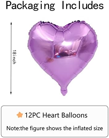 18 Инчен Црвен Облик На Срце Фолија Миларни Балони, Романтични Огромни Срцеви Балони За Денот На Вљубените, Украси За Роденденски