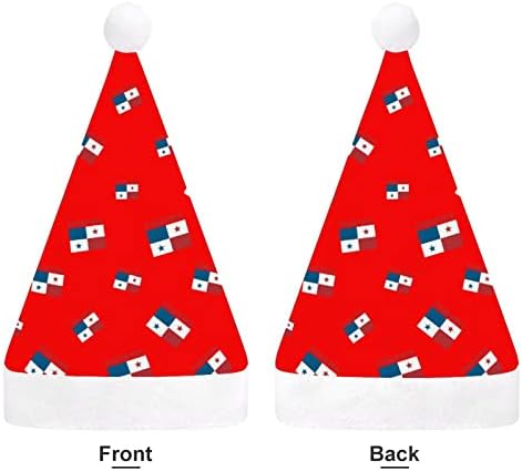 Панама Знаме Смешни Божиќ Шапка Дедо Мраз Капи Краток Кадифен Со Бели Манжетни За Божиќ Празник Партија Декорација Материјали