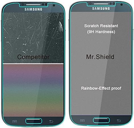 Г-дин Шилд [3-ПАКЕТ] Дизајниран За Samsung Galaxy S4 [Калено Стакло] Заштитник На Екранот [Јапонија Стакло СО 9H Цврстина] Со Доживотна Замена