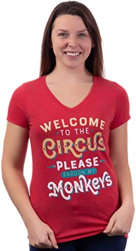 Добредојдовте Во Циркусот, Ве Молиме Помилувајте Ги Моите Мајмуни | Смешна Мајка Мајка Мајка Баба Нана Графичка Маица За Жени