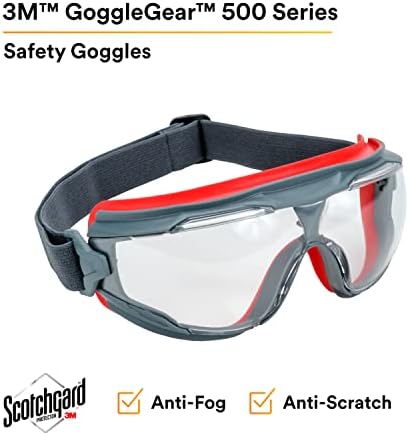 3М Gogglegear 500 серии GG501SGAF, чиста леќа за анти-магла Скотчгард