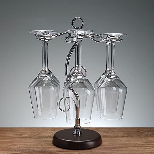 Стаклена решетка со вино Лиуз наопаку решетката со висока чаша домашна чаша виси европски стаклени чаши за решетки за решетки за
