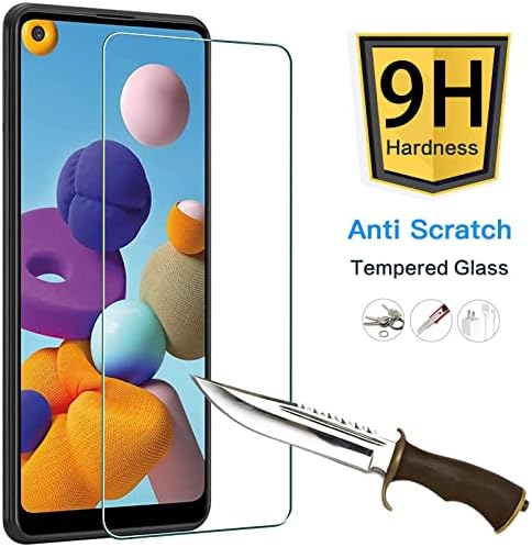 Quolpow Дизајниран За Samsung A21 Заштитник На Екранот Samsung Galaxy A21 Заштитник На Екранот Калено Стакло Мобилен Телефон Филм, 9h Цврстина,