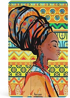 Портрет На Убава Африканска Жена КАРТИЧКА USB 2.0 Флеш Диск 32g/64G Шема Печатени Смешни