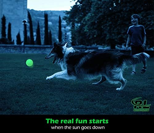 R&засилувач; L Светат Во Темни Топки За Куче, Светне Куче Донеси Играчка Топки За Големи И Мали Кучиња, Доаѓаат со 21 LED УВ Фенерче