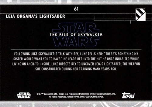2020 Топс Војна На Ѕвездите Подемот На Skywalker Серија 261 Leia Organa Lightsaber ЛУК SKYWALKER, Реј Тргување Картичка