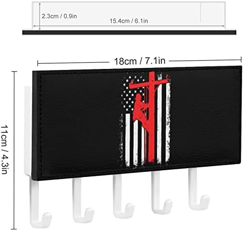 Американски Знаме Линиски Влезот Клуч Кука Организатор Закачалки Пошта Носителот За Ѕид Декоративни со 5 Куки