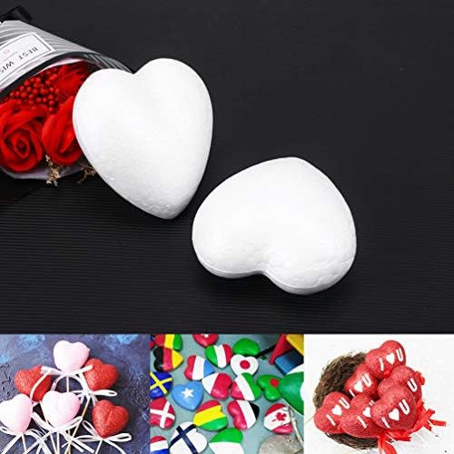 Kesyoo 10pcs 10cm занаетчиска пена срцев стиропор од полистирен топки моделирање DIY занаетчиски украси за пена за цвеќе уредување