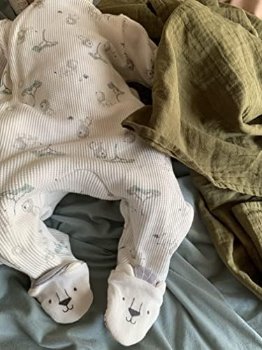 Сет на ќебето Лејл и Ари Свадл, 2 пакет органски муслин и строго плетено бамбус, завиткан обвивка за новороденче и новороденче, родово неутрално