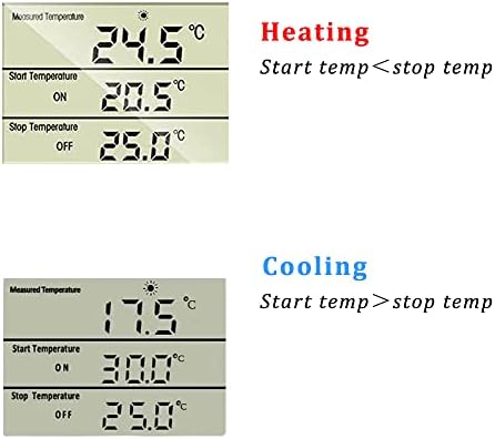 Вклучете го контролорот на температурата на термостатот Електричен дигитален термостат за греење на режимот за ладење