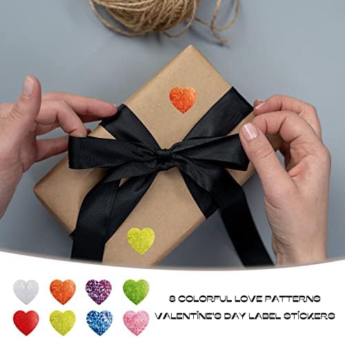 BLMHTWO 500pcs налепници за срцеви сјајни декоративни налепници мали самолепливи в Valentубезни ден на налепници за loveубов, пенливи етикети