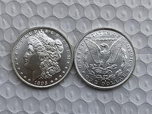 Предизвик Монета Американски Оригинал 1895 Реплика Комеморативна Монета Сребрен Процес На Позлата Странски Комеморативна Монета Колекција Сувенир