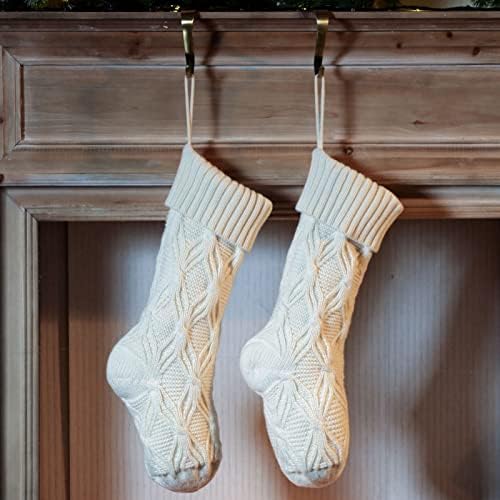 Пополнувач на баишитоп 18 инчи 4 Персонализирани чорапи вреќа Декорација Божиќно чорап Подарок плетење со долги притисоци надолу чорапи