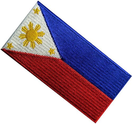 Филипини знаме извезено лепенка филипинско железо на шиење на национален амблем