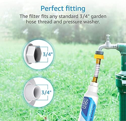 Aqua Crest Inline Filter Water, посветен за миење на автомобили, чистење на дворот, намалување на точки во вода, омекнување вода,