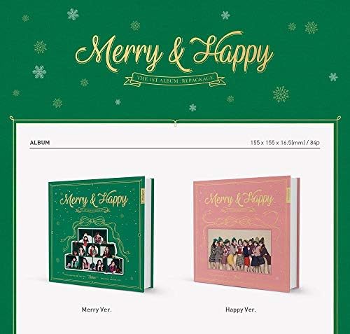 JYP ENT двапати - Merry & Happy [Merry Ver. ] Албум+Дополнителни фото -картички сет