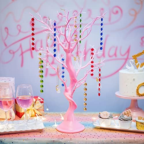 Sziqiqi розово дрво за централен дел на масата за свадби - мало вештачко дрво од таблети 1.9ft за роденденски фестивал за роденден