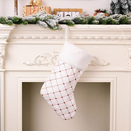 Божиќни чорапи крпа Божиќна чорапска торба и Божиќ што висат чорапи за украсување на забави и Божиќ црвен сет чаша мини мини