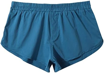 Bmisegm Менс атлетска долна облека Менс лето цврста боја панталони Еластичен бенд лабава брза суво случајна спортска боја на мажи